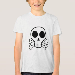 Piratenschädel-Design Tri-Blend Shirt