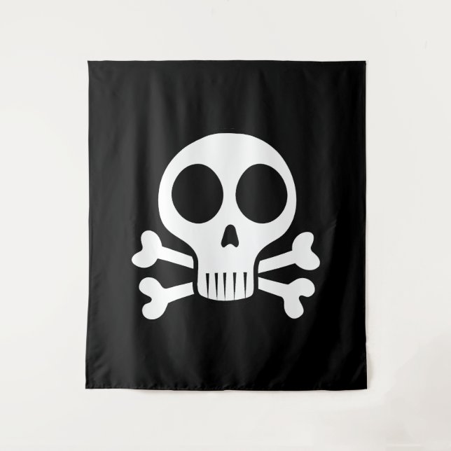 Piratenschädel-Design Wandteppich (Vorderseite)
