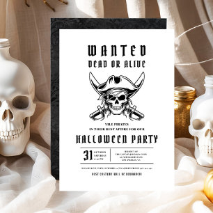 Piratenschädel-Halloween-Party Einladung