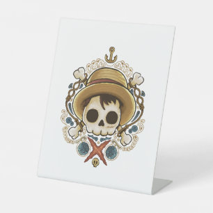 Piratenschädel Sockelschild
