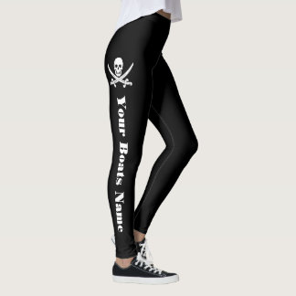 Piratenschädel und Ihr Bootsname Leggings