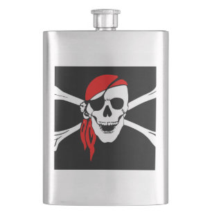 Piratenschädel und Kreuzknochen Flachmann