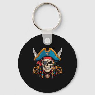 Piratenschädel und Kreuzknochen Skelettkehl zu Hal Schlüsselanhänger