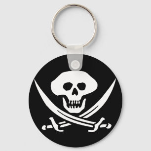 Piratenschädel und Schwerter Schlüsselanhänger