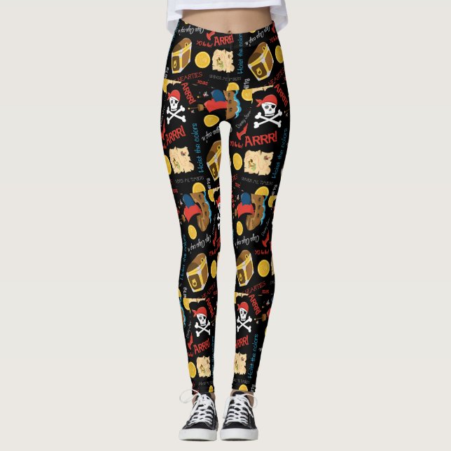 Piratenschatz Capri Leggings (Vorderseite)