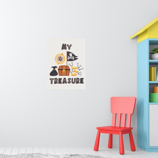 Piratenschatz Poster (Kinderzimmer 1)