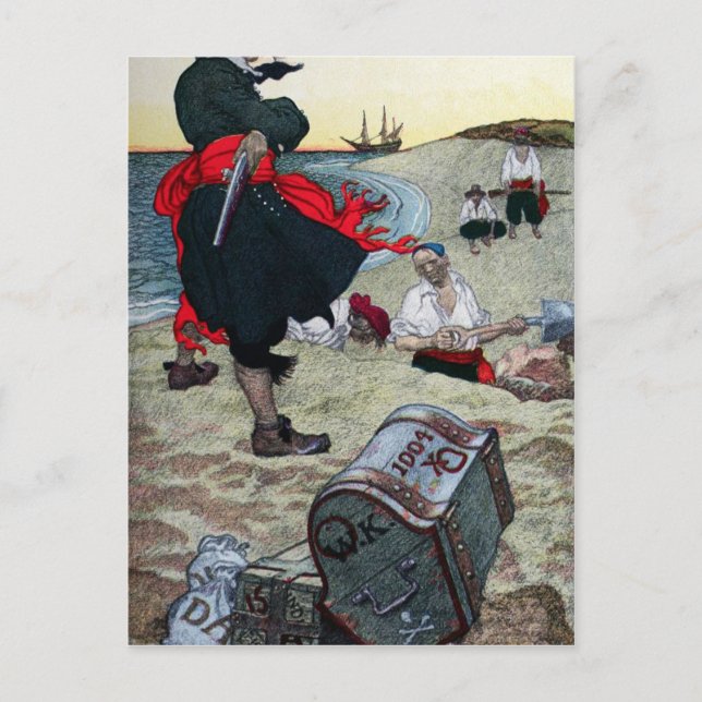 Piratenschatz Postkarte (Vorderseite)