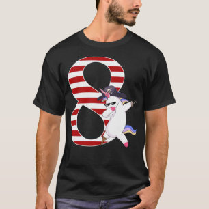 Piratenschiff 8. Geburtstag Geburt Boy Pirate Gebu T-Shirt
