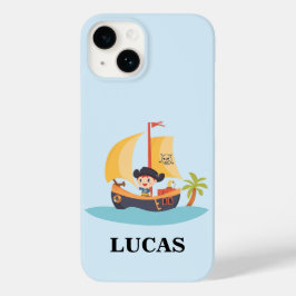 Piratenschiff Ahoy-Matey Kids Personalisiert Case-Mate iPhone 14 Hülle