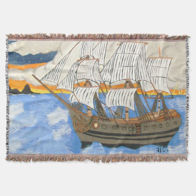 Piratenschiff auf dem Seegewehrschild Decke (Vorderseite)