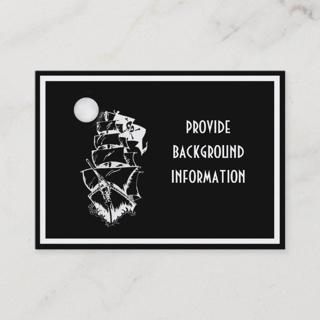 Piratenschiff auf hoher See Visitenkarte (Vorderseite)