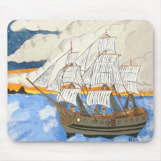 Piratenschiff auf Sea Mouse Pad Mousepad (Vorne)