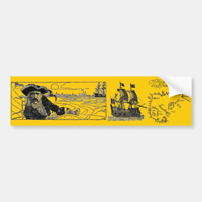 Piratenschiff Autoaufkleber (Vorne)