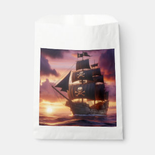 Piratenschiff bei Sonnenaufgang/Sonnenuntergang Geschenktütchen
