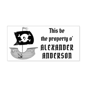 Piratenschiff Briefmarke personalisieren Gummistempel
