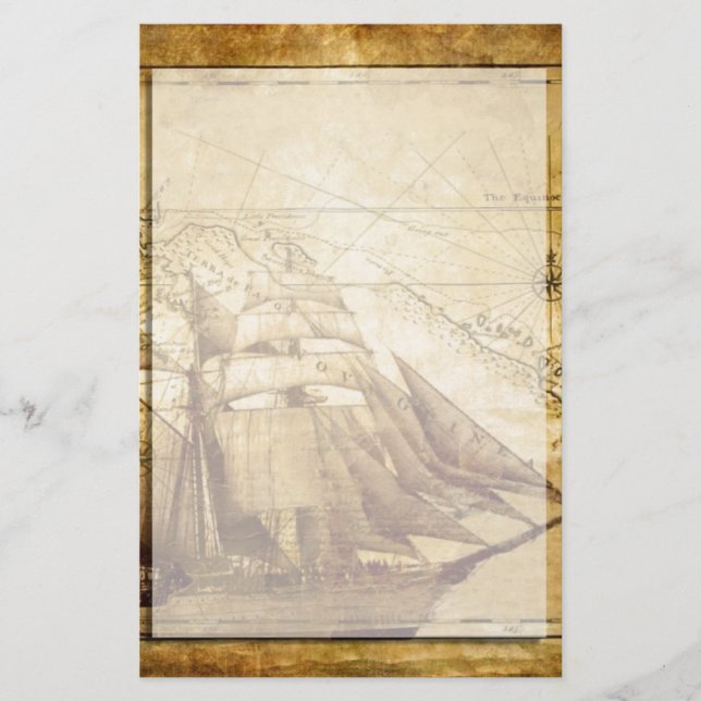 Piratenschiff Briefpapier (Vorderseite)