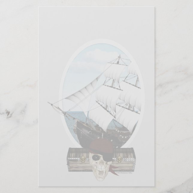 Piratenschiff Briefpapier (Vorderseite)