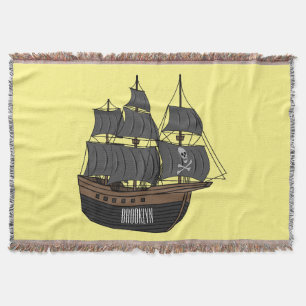 Piratenschiff Cartoon-Illustration Decke