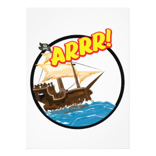 Piratenschiff Funny Cartoon Fotodruck