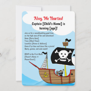 Piratenschiff Geburtstag Einladung