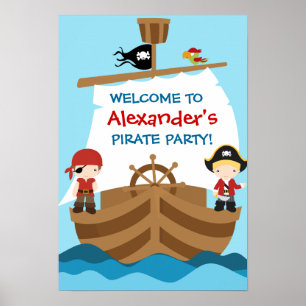 Piratenschiff Geburtstagsparty Poster