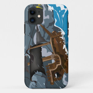 Piratenschiff im Sturm iPhone 11 Hülle