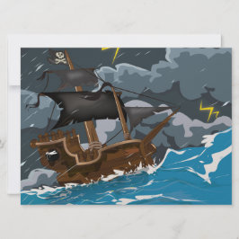 Piratenschiff im Sturm Einladung