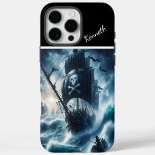 Piratenschiff im Sturm iPhone 16 Pro Max Hülle