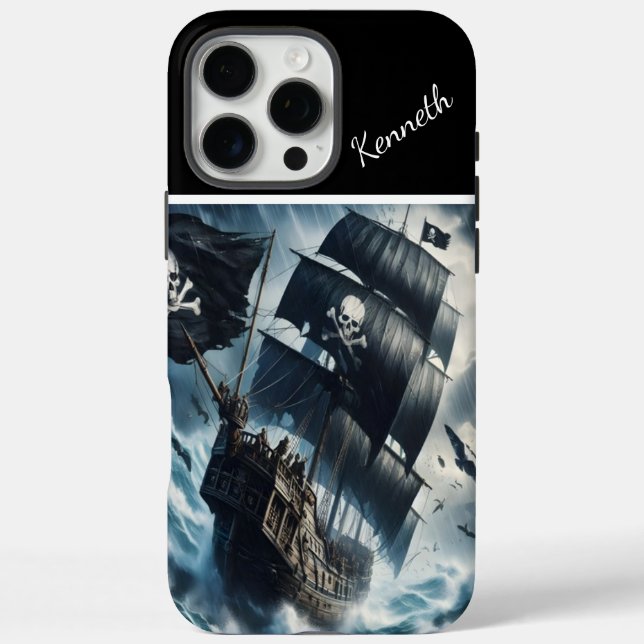 Piratenschiff in einem Tempest iPhone 16 Pro Max Hülle (Rückseite)
