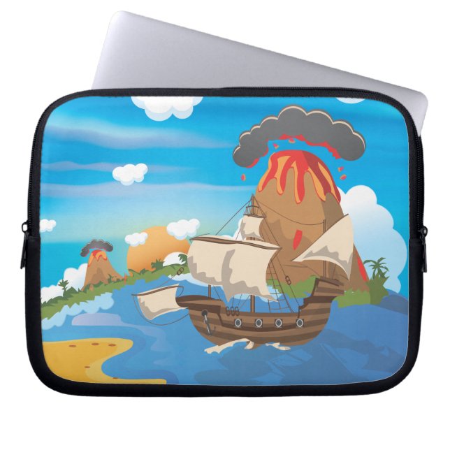 Piratenschiff Laptopschutzhülle (Vorderseite)
