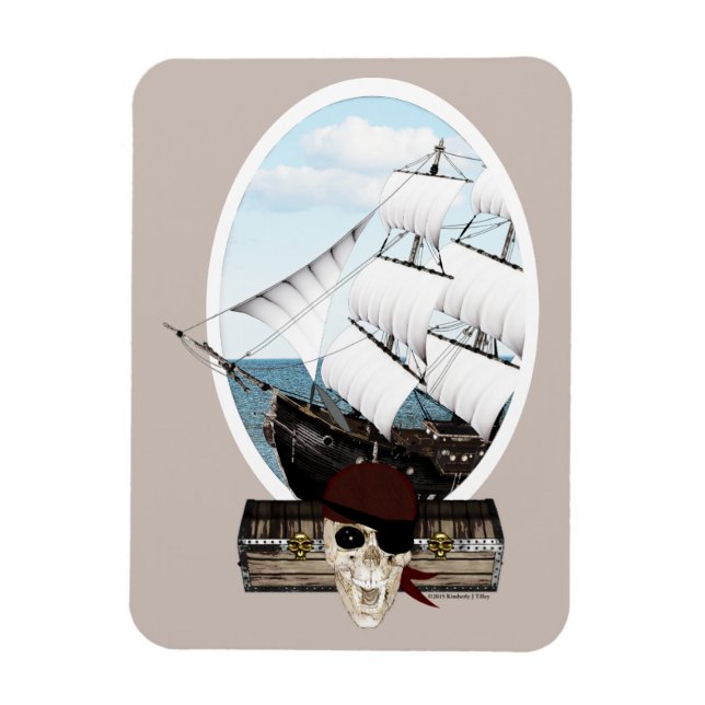 Piratenschiff Magnet (Vertikal)