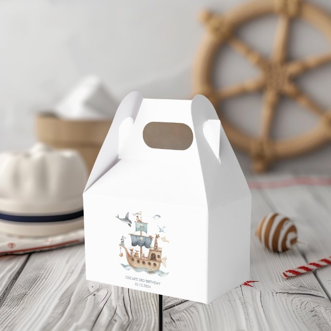 Piratenschiff mit Party "Tiere Kinder" Geschenkschachtel (Von Creator hochgeladen)