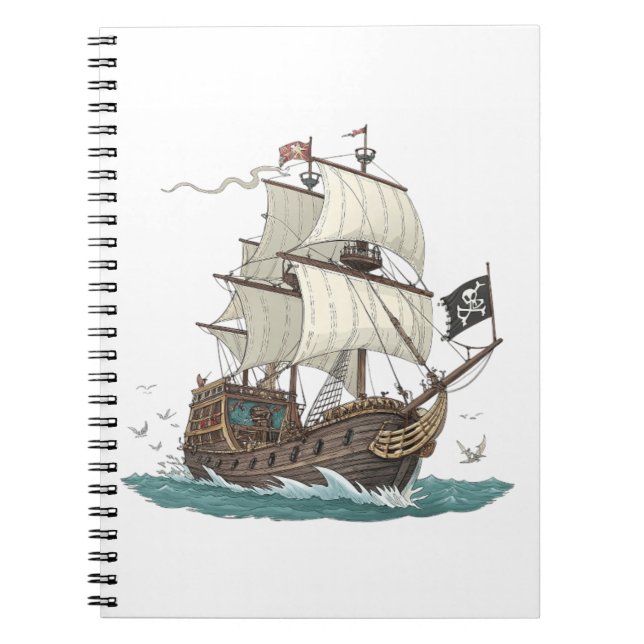 Piratenschiff Notizblock (Vorderseite)