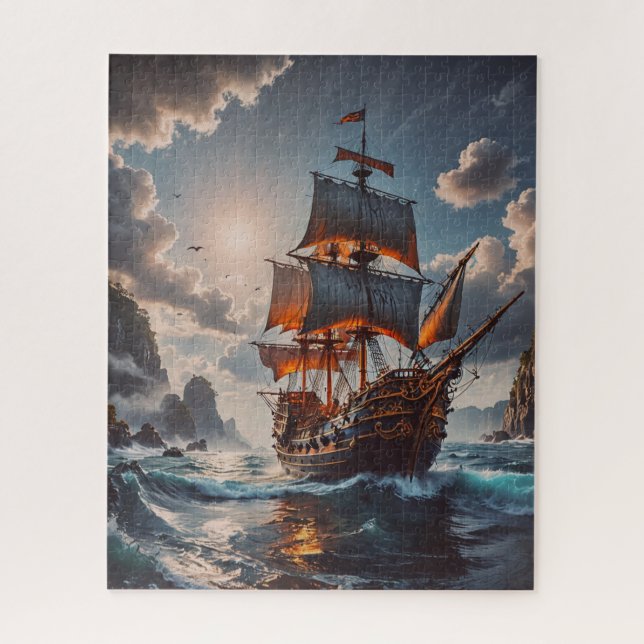 Piratenschiff Puzzle (Vertikal)