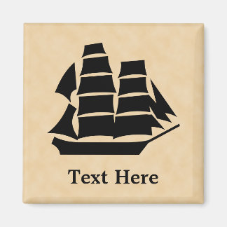 Piratenschiff. Segelschiff. Magnet