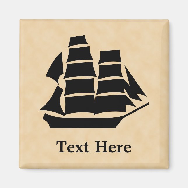 Piratenschiff. Segelschiff. Magnet (Vorne)
