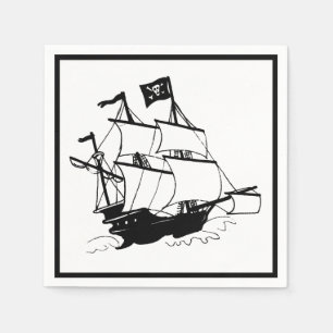 Piratenschiff Serviette