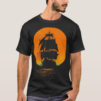 Piratenschiff Sonnenuntergang Classic TShirt