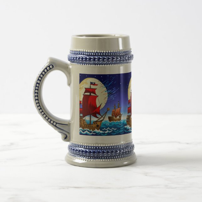 Piratenschiff-Tasse Bierglas (Links)