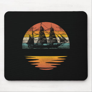 Piratenschiff Vintage Nautical Segelboot  Mousepad