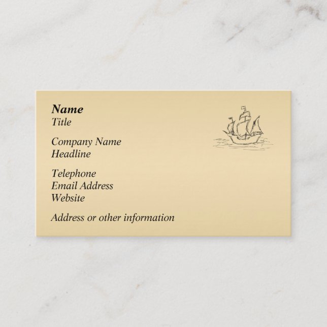 Piratenschiff Visitenkarte (Vorderseite)