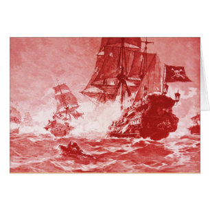 PIRATENSCHIFFSCHLACHT / ANTIK PIRATENSCHATZKARTEN