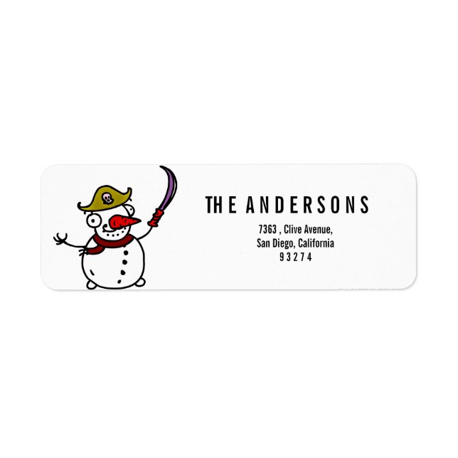 Piratenschneemann frohe Weihnachten (Vorne)