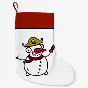 Piratenschneemann frohe Weihnachten Kleiner Weihnachtsstrumpf