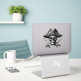 Piratenskelett-Aufkleber – Gruseliges Spaß-Design Aufkleber