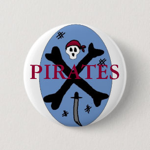 Piratenskelett Button