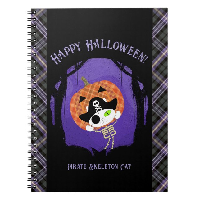 Piratenskelett Notizblock (Vorderseite)