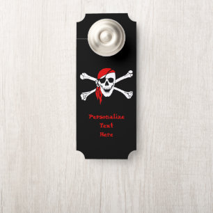 Piratenskull & Crossbones Personalisiertes Zimmer Türanhänger