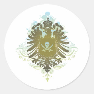 Piratensymbol Runder Aufkleber
