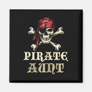 Piratentante Skull Matching Oma Halloween Costu Magnet